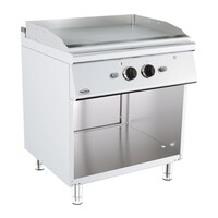 Plaque à snacker gaz | Lisse Chromée| 13 kW | 800x700x(H)900mm