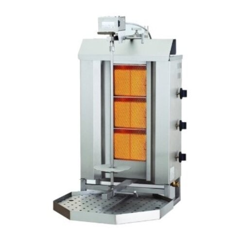 Combisteel Gyros Grill Gaz | 3 Zones Chauffantes | 9,7 kW | 515x550x(H)960mm