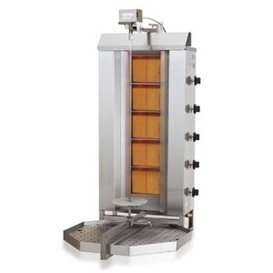 Combisteel Gyros Grill Gaz | 5 Zones Chauffantes | 16,1 kW | 565x600x(H)1280mm