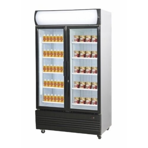 Combisteel Réfrigérateur/Congélateur | 2 Portes Vitrées | 2x 466 Litres | 1110x690x(H)2079mm