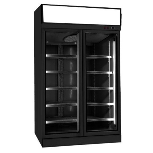 Combisteel Réfrigérateur | 2 Portes Vitrées  | Modèle Noirl | 1000 Litres | 1253x710x(H)2092mm