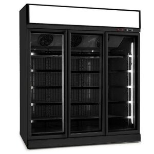 Combisteel Réfrigérateur | 3 Portes Vitrées  | Modèle Noir | 1530 Litres | 1880x710x(H)2092mm