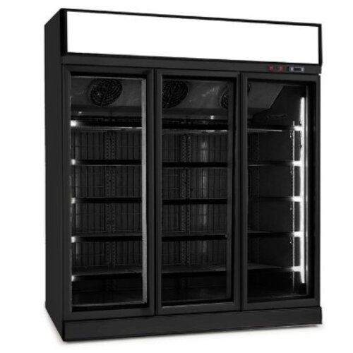 Combisteel Réfrigérateur | 3 Portes Vitrées  | Modèle Noir | 1530 Litres | 1880x710x(H)2092mm