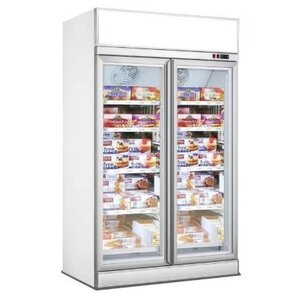 Combisteel Congélatgeur | 2 Portes Vitrées | Modèle Blanc | 960 Litres | 1253x710x(H)2092mm