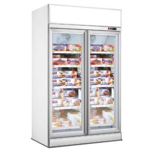 Combisteel Congélatgeur | 2 Portes Vitrées | Modèle Blanc | 960 Litres | 1253x710x(H)2092mm