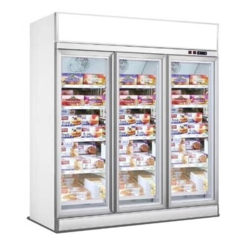Combisteel Congélatgeur | 3 Portes Vitrées | Modèle Blanc | 1480 Litres | 1880x710x(H)2092mm