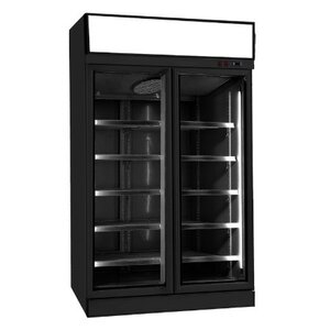 Combisteel Congélatgeur | 2 Portes Vitrées | Modèle Noir | 960 Litres | 1253x710x(H)2092mm