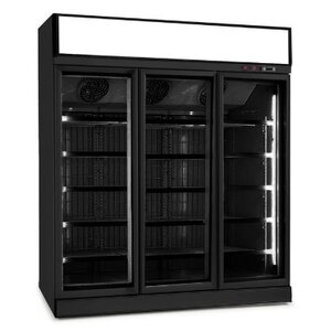 Combisteel Congélatgeur | 3 Portes Vitrées | Modèle Noir | 1480 Litres | 1880x710x(H)2092mm