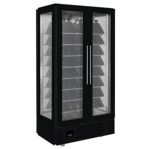 Combisteel Rafraichisseur à Vin| 2 Portes Vitrées | 112 Bouteilles | 1000x660x(H)2060mm