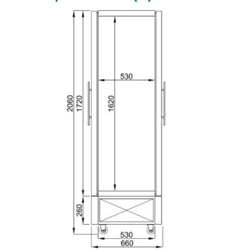 Combisteel Rafraichisseur à Vin| 2 Portes Vitrées | 112 Bouteilles | 1000x660x(H)2060mm