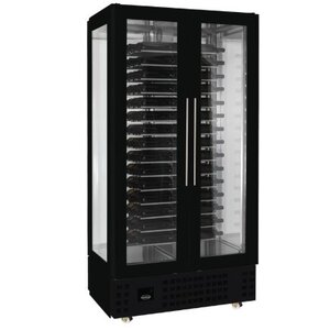 Combisteel Rafraîchisseur à Vin | Noir | Contient 120 Bouteilles | 1000x620x(H)2060mm