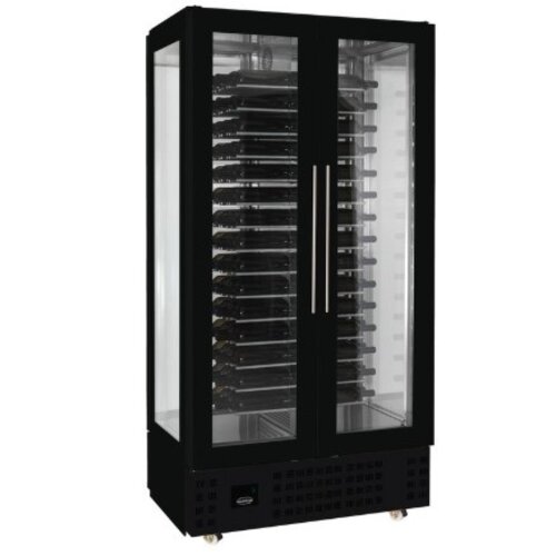 Combisteel Rafraîchisseur à Vin | Noir | Contient 120 Bouteilles | 1000x620x(H)2060mm
