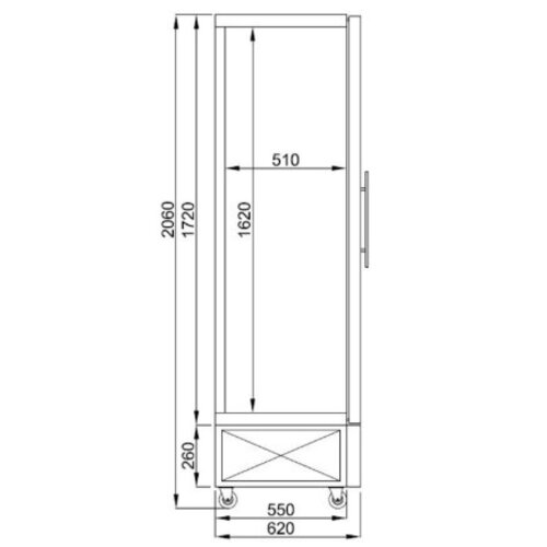 Combisteel Rafraîchisseur à Vin | Noir | Contient 120 Bouteilles | 1000x620x(H)2060mm