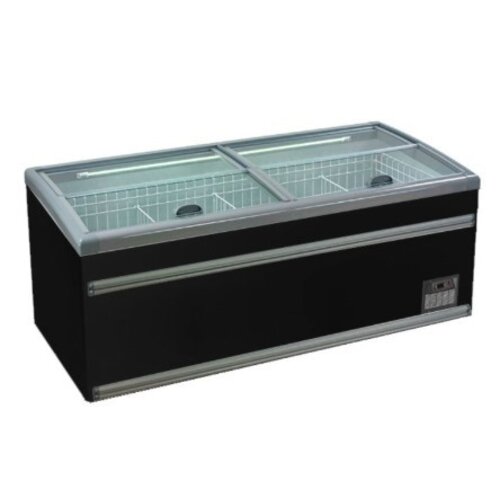 Combisteel Congélatgeur Coffre | pour Supermarché | Noir | 530 Litres | 1450x850x(H)870mm