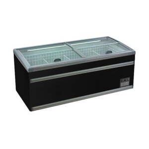 Combisteel Congélatgeur Coffre | pour Supermarché | Noir| 850 Litres | 2100x850x(H)870mm
