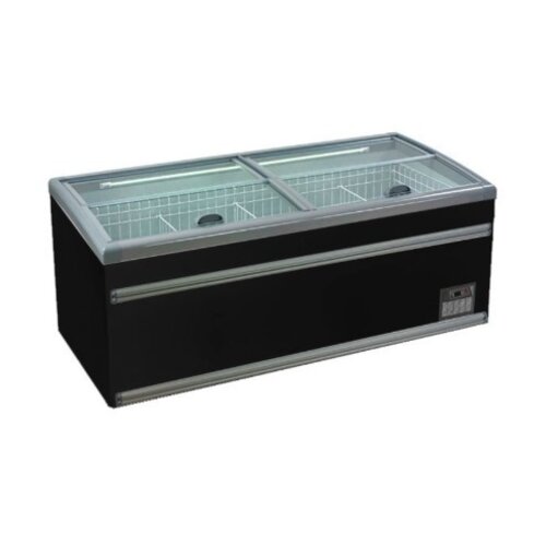Combisteel Congélatgeur Coffre | pour Supermarché | Noir| 850 Litres | 2100x850x(H)870mm
