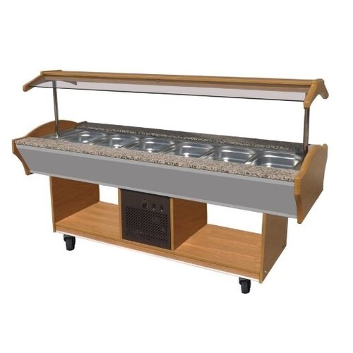 Combisteel Buffet Réfrigéré | GN 6/1 | 2200x900x(H)850/1350mm