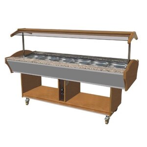 Combisteel Buffet Chaud | GN 6/1 | 2200x900x(H)850/1350mm