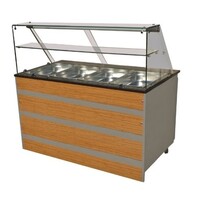 Buffet Réfrigéré |Dessus en Verre | GN 4/1 | 1400x800x(H)850/1350mm