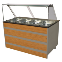 Buffet Chaud | Dessus en Verre | GN 4/1 | 1400x800x(H)850/1350mm