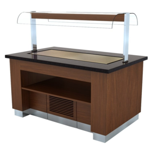 Combisteel Buffet Réfrigéré | Wenge | 1600x1000x(H)900/1450mm