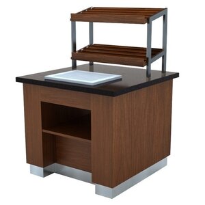 Combisteel Buffet Chaud | Wenge | 100mm de Profondeur | 1600x1000x(H)900/1450mm