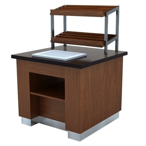 Combisteel Buffet Chaud | Wenge | 100mm de Profondeur | 1600x1000x(H)900/1450mm