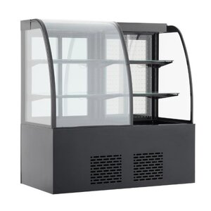 Combisteel Vitrine Réfrigérée |Modèle de Table | Noire | 345+300 Litres | 1415x730x(H)1490mm