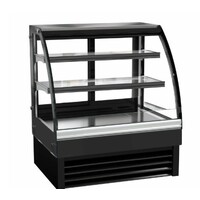 Vitrine Réfrigérée | Vitrine Courbée | Modèle Noir| 175 Litres | 900x680x(H)1200mm