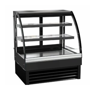 Combisteel Vitrine Réfrigérée | Vitrine Courbée | Modèle Noir| 175 Litres | 900x680x(H)1200mm