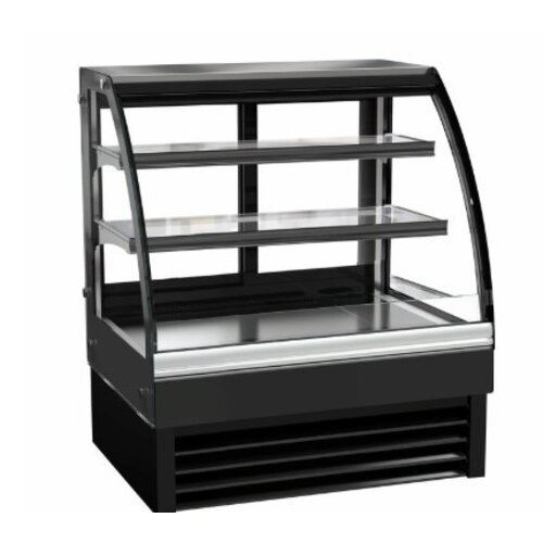 Combisteel Vitrine Réfrigérée | Vitrine Courbée | Modèle Noir| 175 Litres | 900x680x(H)1200mm