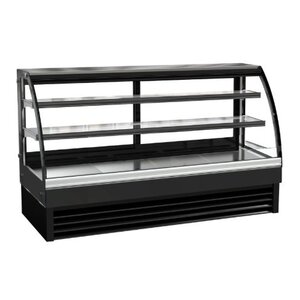 Combisteel Vitrine Réfrigérée | Vitrine Courbée | Modèle Noir| 400 Litres | 2000x680x(H)1200mm