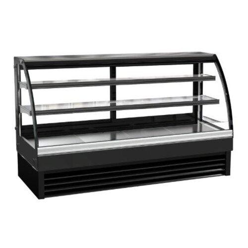 Combisteel Vitrine Réfrigérée | Vitrine Courbée | Modèle Noir| 400 Litres | 2000x680x(H)1200mm