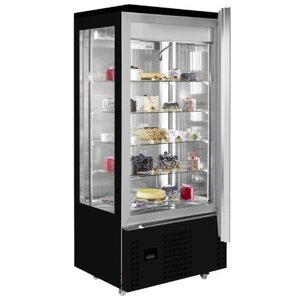 Combisteel Vitrine à Patisserie Réfrigérée | Noire | 400 Litres | 800x660x(H)1870mm