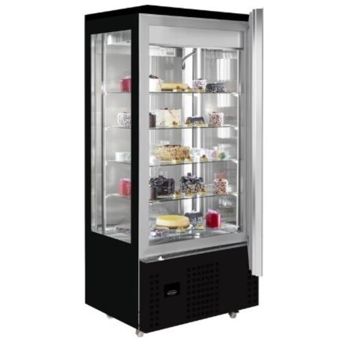 Combisteel Vitrine à Patisserie Réfrigérée | Noire | 400 Litres | 800x660x(H)1870mm