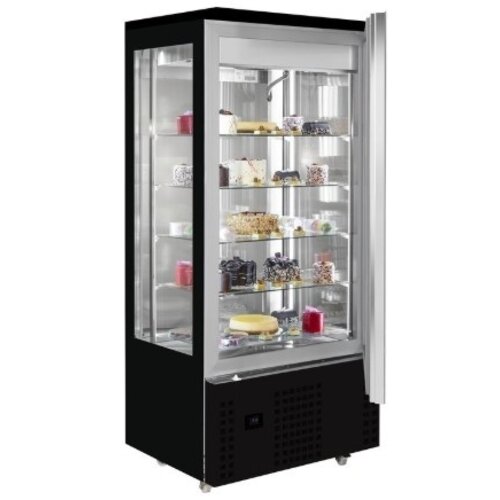 Combisteel Vitrine à Patisserie Réfrigérée | Pour Chocolat | Noire  | 400 Litres | 800x660x(H)1870mm