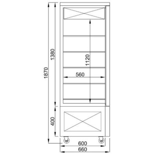 Combisteel Vitrine à Patisserie Réfrigérée | Pour Chocolat | Noire | 400 Litres | 800x660x(H)1870mm Combisteel Vitrine à Patisserie Réfrigérée | Pour Chocolat | Noire | 400 Litres | 800x660x(H)1870mm