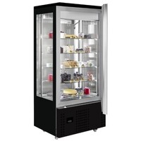 Vitrine Congelée | Noire | 400 Litres | 800x660x(H)1870mm