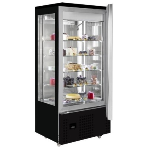 Combisteel Vitrine Congelée | Noire | 400 Litres | 800x660x(H)1870mm