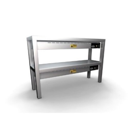 Combisteel Étagère Chauffante | En Céramique | 2 Niveaux |1000x300x(h)650mm | Disponible en 6 Largeurs