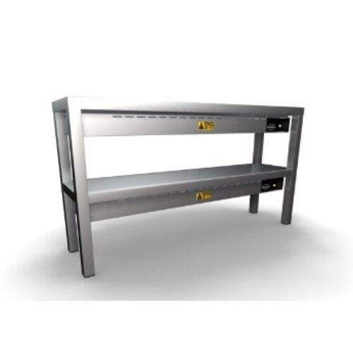 Combisteel Étagère Chauffante | En Céramique | 2 Niveaux |1000x300x(h)650mm | Disponible en 6 Largeurs