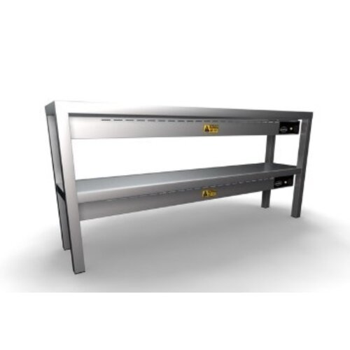 Combisteel Étagère Chauffante | En Céramique | 2 Niveaux |1000x300x(h)650mm | Disponible en 6 Largeurs