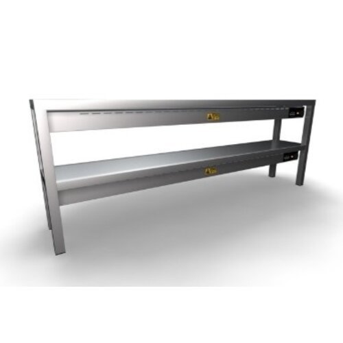 Combisteel Étagère Chauffante | En Céramique | 2 Niveaux |1000x300x(h)650mm | Disponible en 6 Largeurs