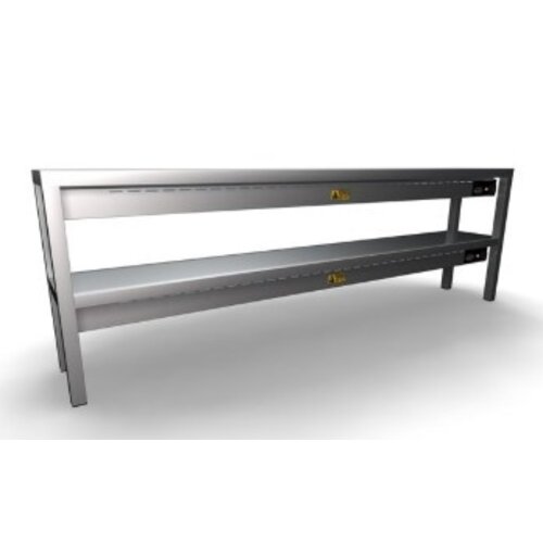 Combisteel Étagère Chauffante | En Céramique | 2 Niveaux |1000x300x(h)650mm | Disponible en 6 Largeurs