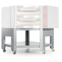 Support "Simili Inox" |  CGD/2-DG | 5 Roues | 2 avec Freins | 1419x1419xh900mm