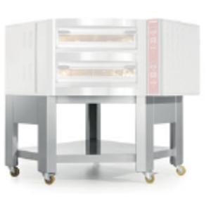 Diamond Support "Simili Inox" |  CGD/2-DG | 5 Roues | 2 avec Freins | 1419x1419xh900mm