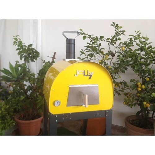 CHRselect Four à pizza 'Jally' | Acier Inoxydable | Charbon de bois / au feu de bois 2 pizzas | 360 ° C | 700x700x (h) 750 mm