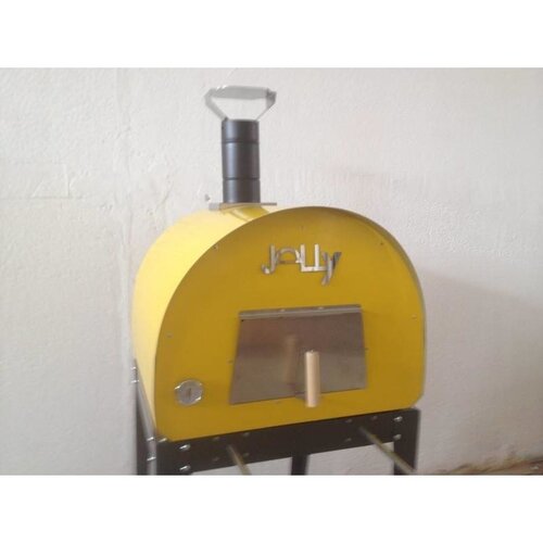 CHRselect Four à pizza 'Jally' | Acier Inoxydable | Charbon de bois / au feu de bois 2 pizzas | 360 ° C | 700x700x (h) 750 mm