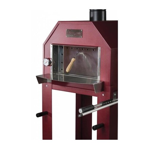 CHRselect Four à pizza en acier inoxydable 'Vulcano' | Charbon de bois / au feu de bois 1 pizza 500 ° C | 600 (l) x 500 x (h) 2030 mm