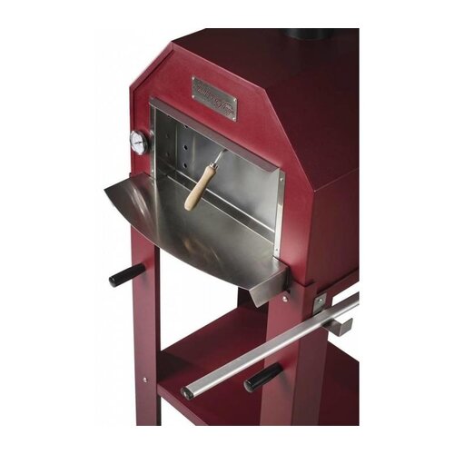 CHRselect Four à pizza en acier inoxydable 'Vulcano' | Charbon de bois / au feu de bois 1 pizza 500 ° C | 600 (l) x 500 x (h) 2030 mm